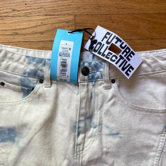 Stylish high rise midi denim tie dye skirt - 4 - NWT - Picture 3 of 8